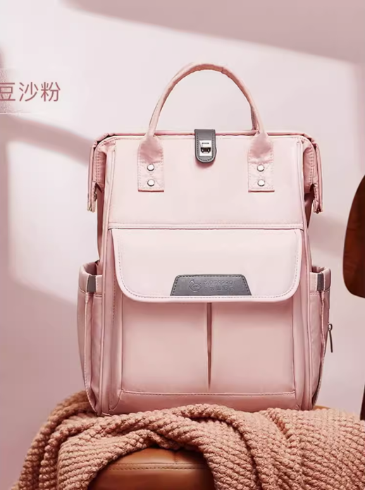 超时尚妈咪包2024休闲韩版母婴包奶瓶加热宝妈奶爸双肩包外出背